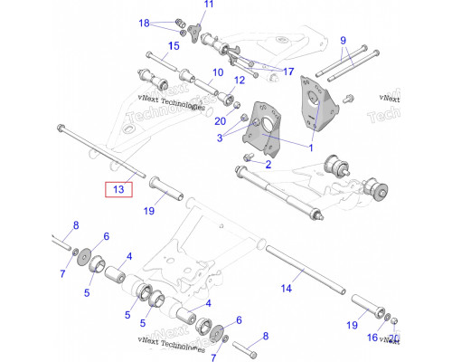 7519065 Болт Подвески Для Polaris