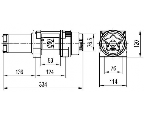 Лебедка для квадроцикла Master Winch X3500 стальной трос (1588кг)