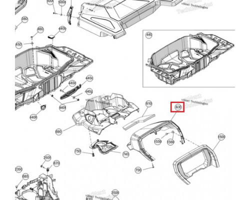 705015788 Накладка Панели Приборов Для BRP Can Am Outlander