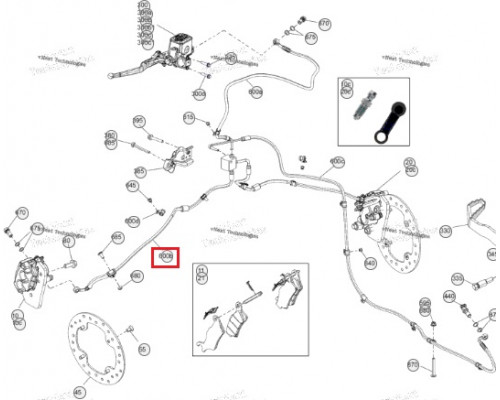 705602272 Шланг Тормозной Для BRP Can Am OUTLANDER