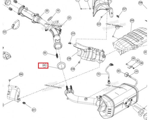 707603179 Прокладка Глушителя Для BRP Can Am Outlander 2025+