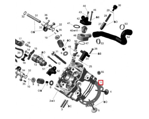 420630195 Прокладка ГБЦ Верхняя Для Ski Doo
