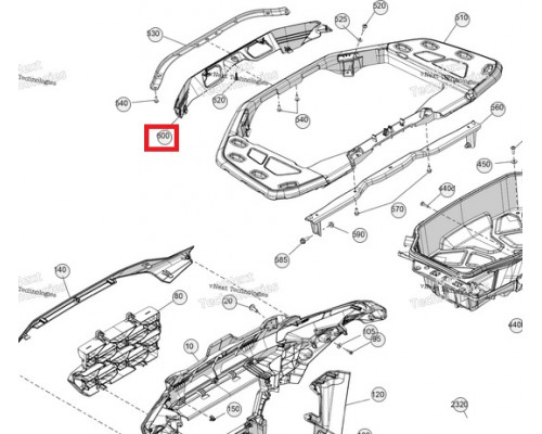 705017864 Накладка Переднего Багажника Для BRP Can Am Outlander G3