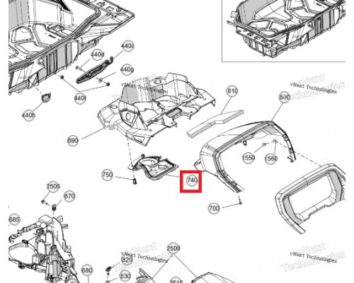 705019227 Панель Для BRP Can Am Outlander