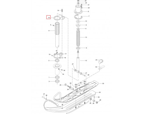 100801Т ТМ Рычаг Рулевой Для Ski Doo Skandic M5242279, M5244182, 5244182, 08-240