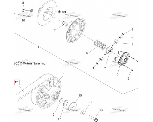 3212331 Ремень Вариатора Усиленный Для Polaris SCRAMBLER, SPORTSMAN 3211123, 3211160