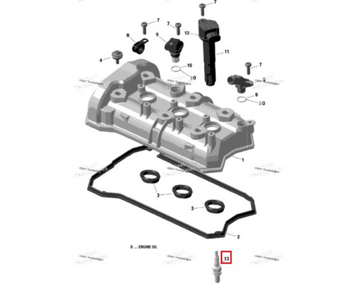 415129944 Свеча Зажигания NGK 91360 MR8BI-8 Для Ski Doo 900 ACE 420897093