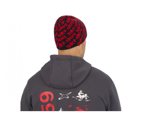 Шапка Ski-Doo Reversible Beanie Черно-Красная 4488060030