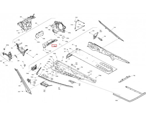 518332715 Пластина Переднего Модуля Рамы Для Ski Doo 600, 900 ACE