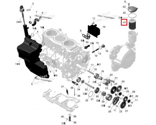 6124 3S PARTS Фильтр Масляный Для Ski Doo 420956120, 420956123, 420956124
