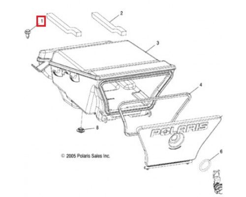 AT-04025 SPI Клипса Пластиковая Для Polaris 7661855