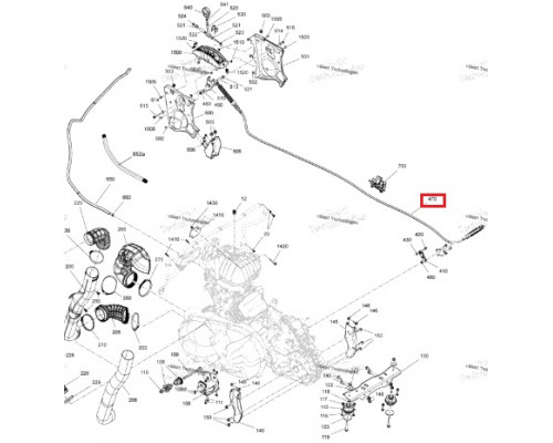 AT-05245 SPI Трос Переключения Передач Для BRP Can Am Maverick, Commander 707002000