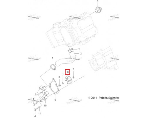 AT-10081A SPI Крыльчатка Помпы Охлаждения Для Polaris 3084935