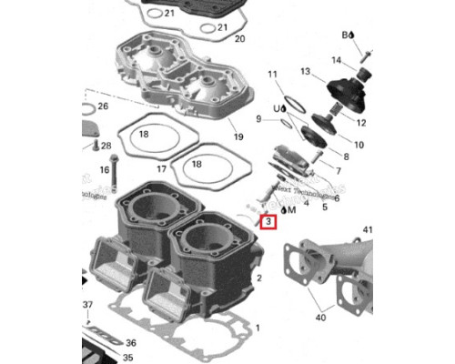 SM-09655 SPI Лопатка RAVE Клапана Для Ski Doo 420854370, 420854371