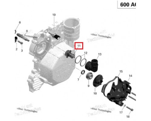 420822650 Термостат Двигателя 600, 900 ACE Для Ski Doo
