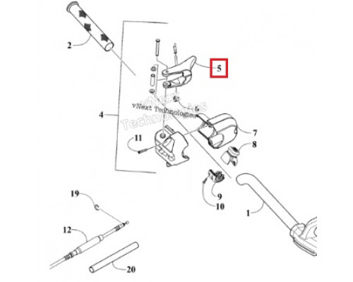 0609-981 Курок Газа Для Arctic Cat 0609-067
