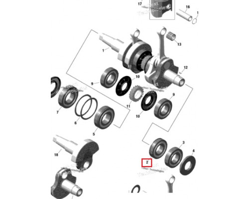 420832673 Подшипник Коленвала Для Ski Doo 600 EFI