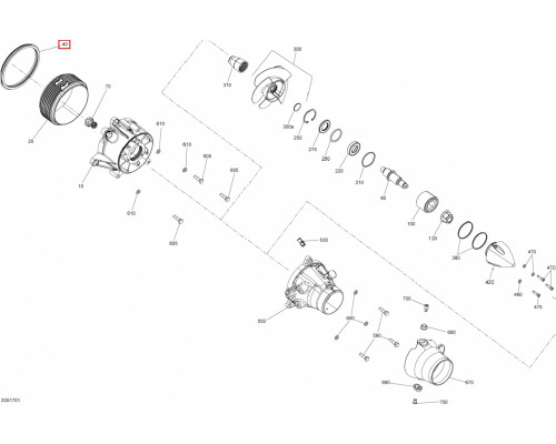 WC-03461 BRONCO Кольцо Уплотнительное Водомёта Для BRP Sea Doo SPARK 293200134