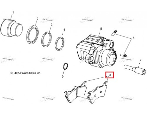 AT-05020 SPI Тормозные Колодки Для Polaris 2201749, 2201685