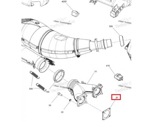 420850552 Прокладка Выпускной Системы Для Ski Doo