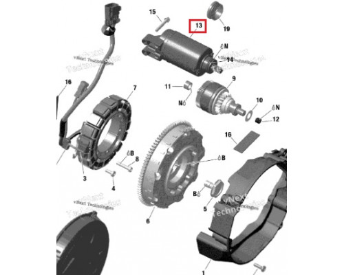 SM-01336A SPI Стартер Электрический Для Ski Doo 420893820, 860201282