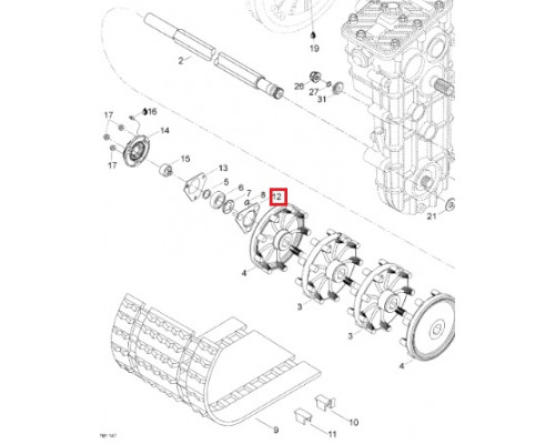 504151860 Корпус Подшипника Для Ski Doo 501026800