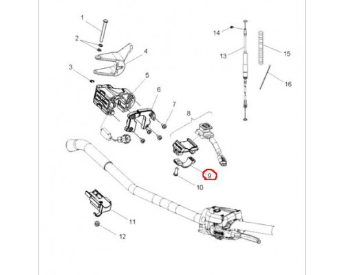 5439575 Нижняя Часть Кнопки Стоп Для Polaris
