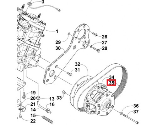 0627-083 Ремень Вариатора Для Arctic Cat M800