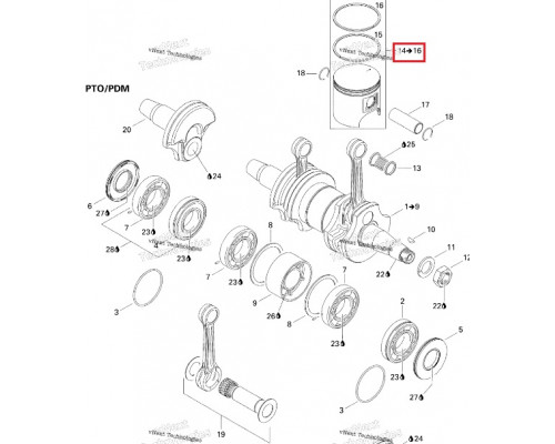 420889052 Поршень Ремонтный +0,5 мм Для Ski Doo 550F