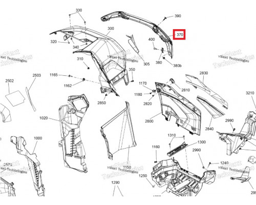 705014663 Расширитель Арки Передний Правый Для BRP Can Am OUTLANDER