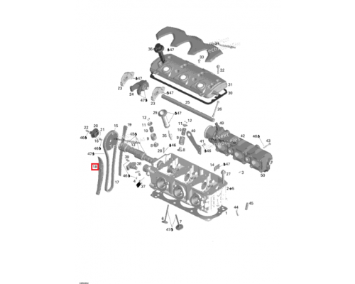 010-070 WSM Башмак Натяжителя Цепи ГРМ Для Ski Doo 420236540, 420236541, 711236540