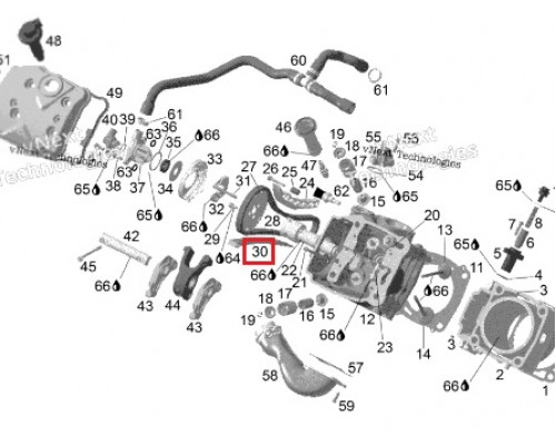 010-071 WSM Успокоитель Цепи ГРМ Для Ski Doo 420236500, 420236501, 711236500