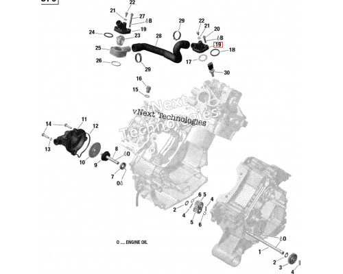BD-420222696 Корпус Термостата Для Ski Doo 420222691, 420222696, 420222690