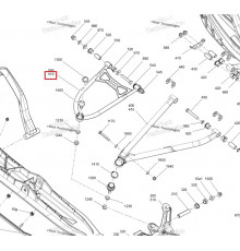 505075712 Рычаг Верхний Правый Черный 34' Для Ski Doo SUMMIT REV Gen5 505075179