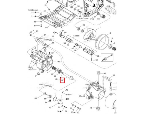 WC-03351 BRONCO Вал Импеллера Для BRP Sea Doo 271000031, 271000291, 271000595