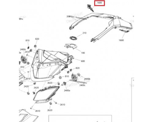 50-00-060 ПОЛИУРЕТАН Крепление Пластика Для Ski Doo TUNDRA 517304093