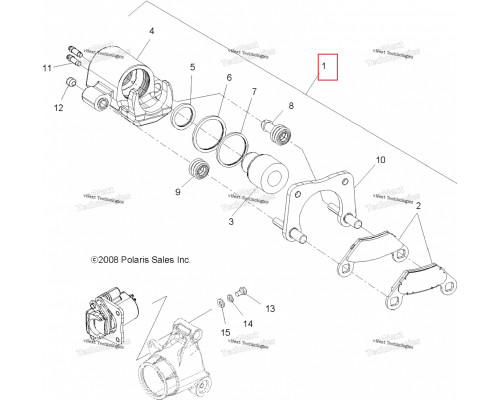 BD-1911415 BD Суппорт Тормозной Задний Для Polaris 1911415