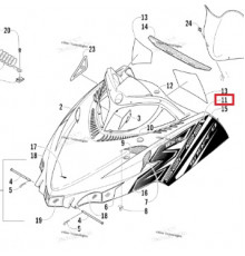0617-583 Подложка Капота Поролоновая Левая Для Arctic Cat