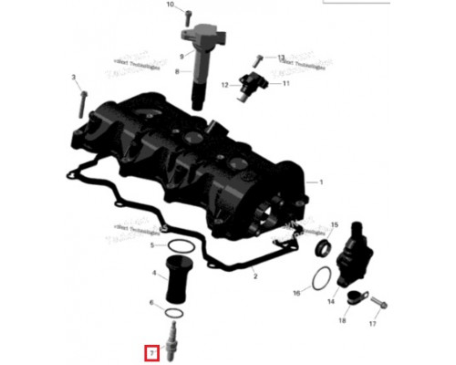 4374 NGK Свеча Зажигания CR8EK-B Для Ski Doo 4-TEC 1200 415129429