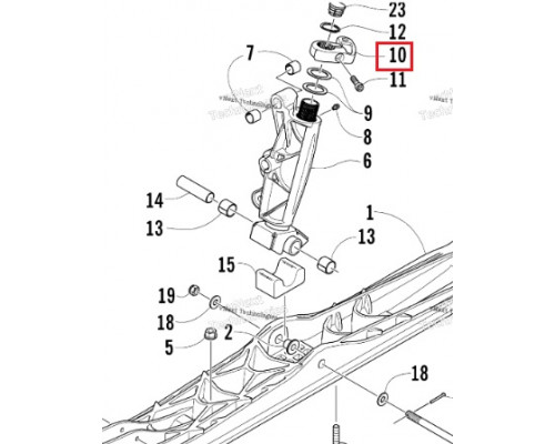 4706-273 Рычаг Шпинделя Левый Черный Для Arctic Cat