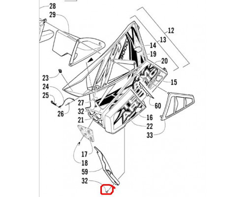 0623-797 Винт Для Arctic Cat
