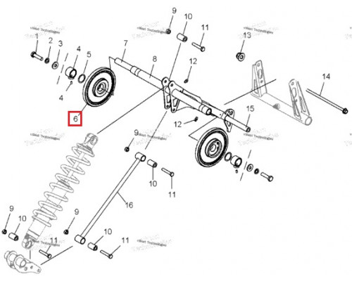 ICE AGE Ролик Задней Подвески Bogie Wheel 5,62'' 1590328