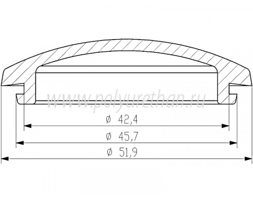 50-00-007 ПОЛИУРЕТАН Заглушка Ролика Для Ski Doo 570063600