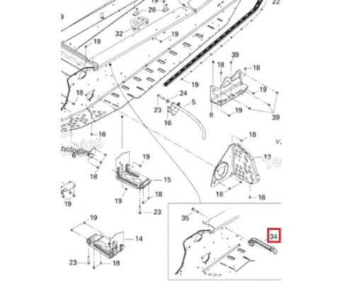 50-00-032 ПОЛИУРЕТАН Фиксатор Капота Для Ski Doo 517302448