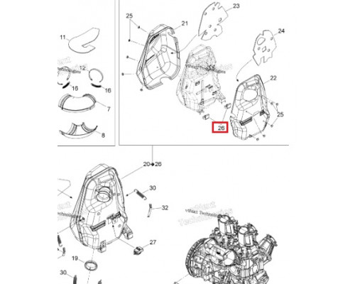50-00-050s ПОЛИУРЕТАН Демпфер Глушителя Для Ski Doo 514054529