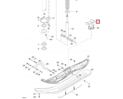 50-03-032 ПОЛИУРЕТАН Подушка Под Лыжу Для Ski Doo SKANDIC 605348439