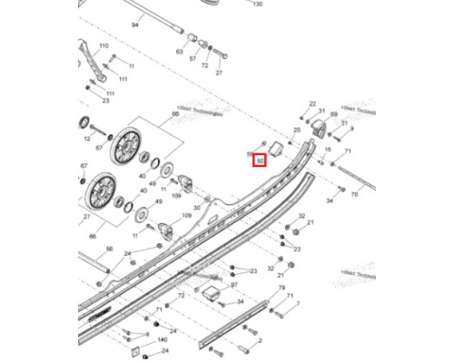 50-07-003 ПОЛИУРЕТАН Демпфер Полоза Для Ski Doo 503190576, 503193504