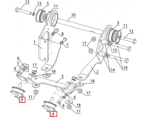 50-12-0102 ПОЛИУРЕТАН Подушка Двигателя Для Ski Doo, Lynx, РМ ТАЙГА