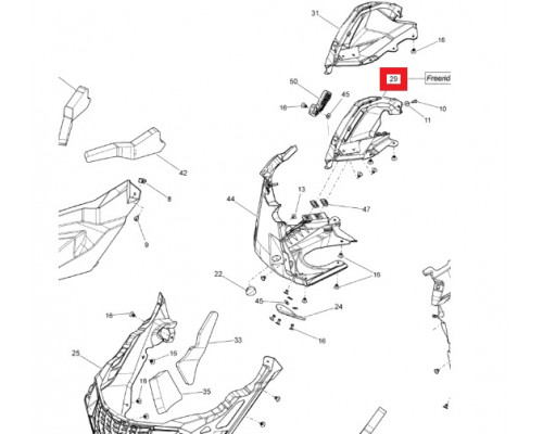 502007306 Панель Нижняя Правая Черная Для Ski Doo