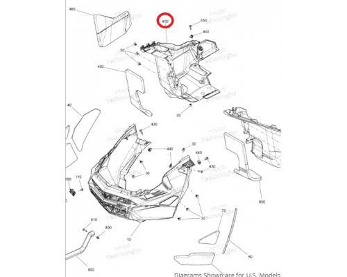 502007755 Панель Боковая Нижняя Правая Черная Для Ski Doo Gen4 502007458